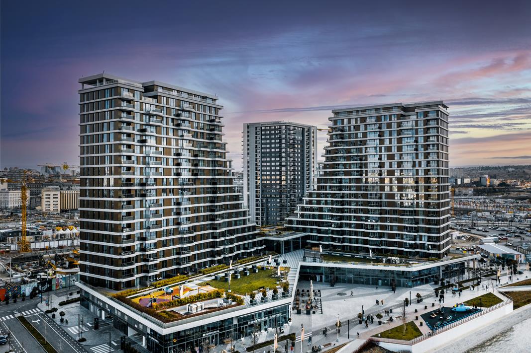 Belgrade Waterfront towers beside the river